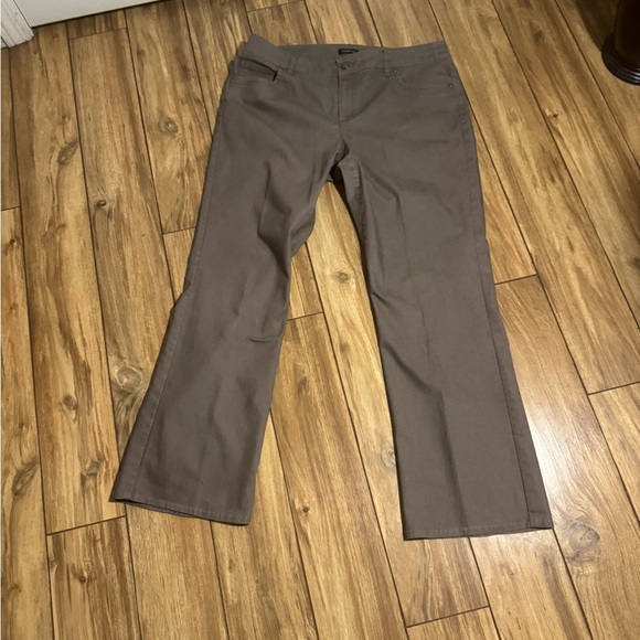 Elegant Women's Flare Pants in Taupe - Picture 1 of 8